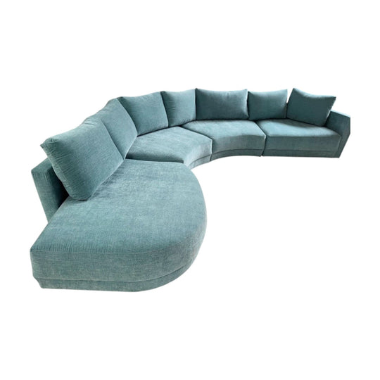 Bespoke Curvy Modular Sofa - Powder Blue