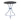 Bistro Table with Slate Top and Blue Base | Bazaa | Designer, Vintage and Antique Furniture