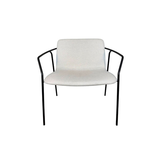 Black Steel-framed Upholstered Armchairs