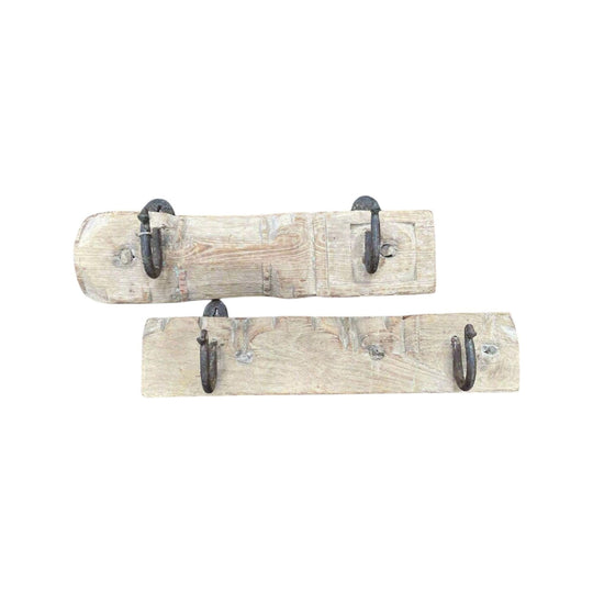 Bleached Indian Teak Double Hook