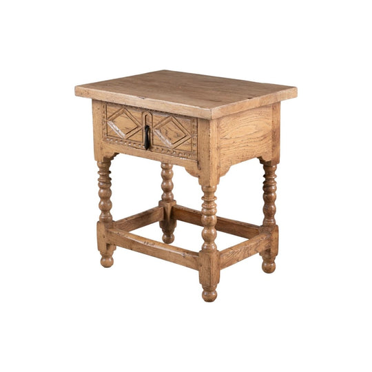 Bleached Spanish Style Bedside Table