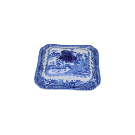 Blue and white willow pattern tureen by Turner