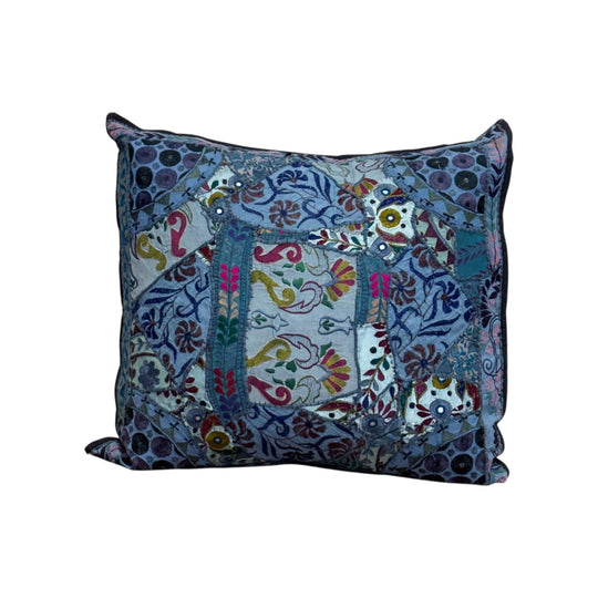 Blue Embroidered Cushion I