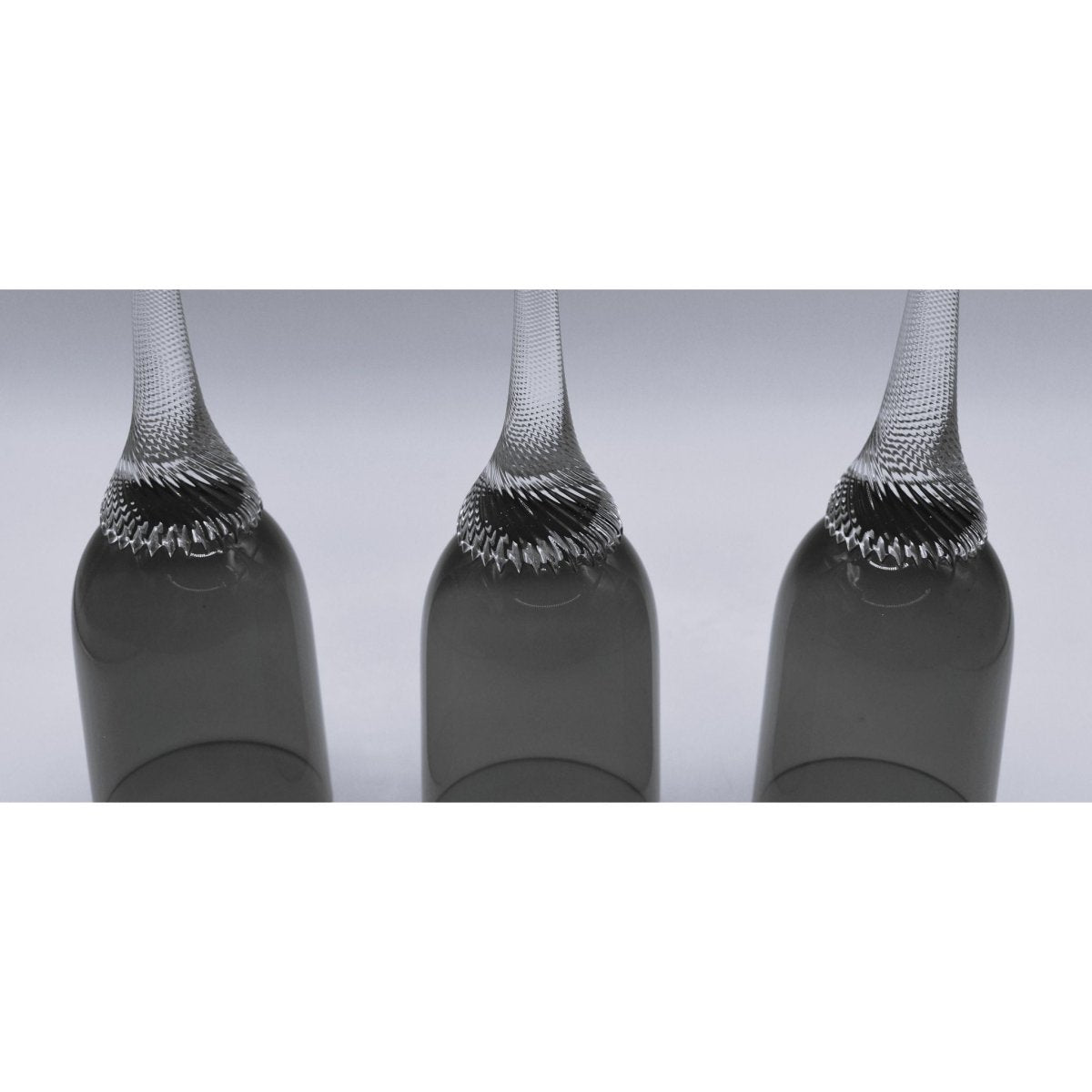 Bohemia Red Liquor/Cordial Glasses Twisted Stem. Set of 6 | Bazaa | Designer, Vintage and Antique Furniture