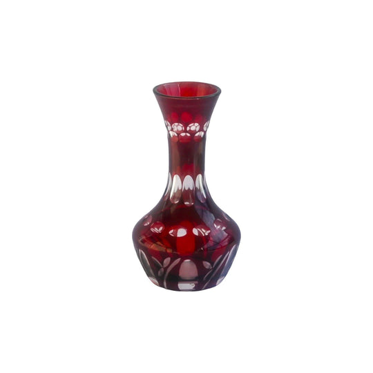 Bohemian Flashed Ruby Glass Vase