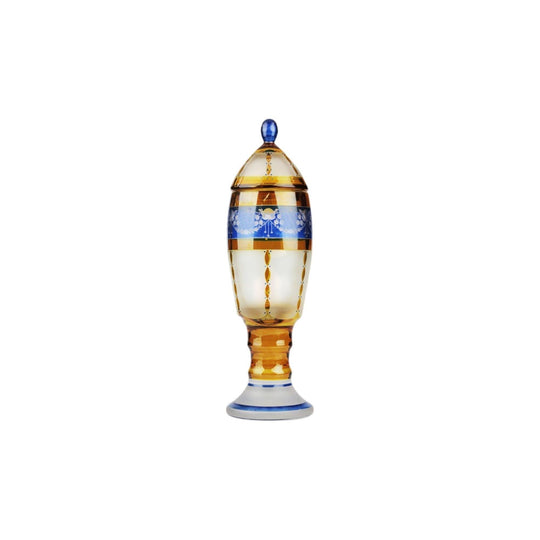 Bohemian Lidded Glass Cup