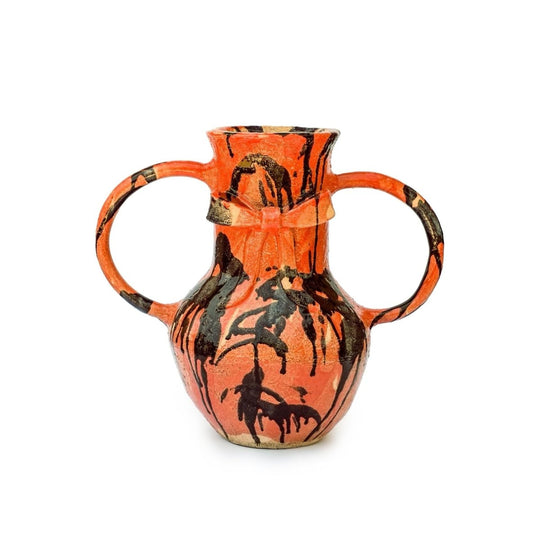 Bou Collection Large Red Ceramic Vase, 31 cm H