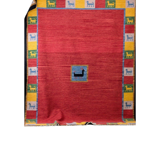 Gabbeh Rug in Hand Spun Wool, Zagros Mountains Iran, c1970
