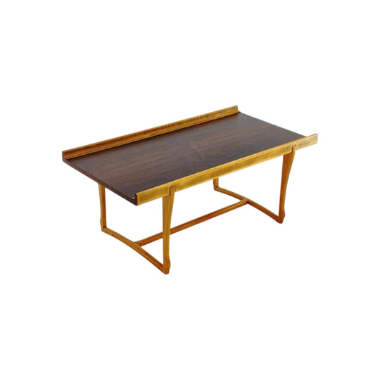 Brazilian Rosewood and Caviuna Wood Coffee Table by Giuseppe Scapinelli
