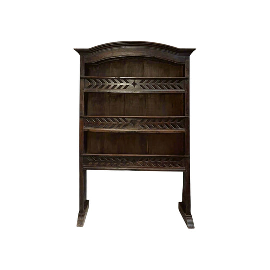 Breton Revival Style Open Library Bookcase