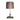 Bronze firedog lamp base with linen shade - Bazaa