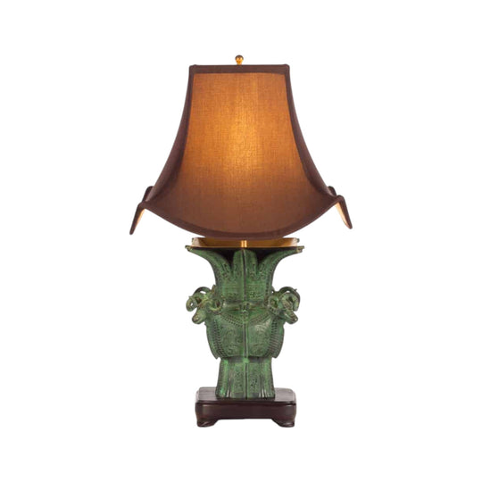 Bronze four rams table lamp