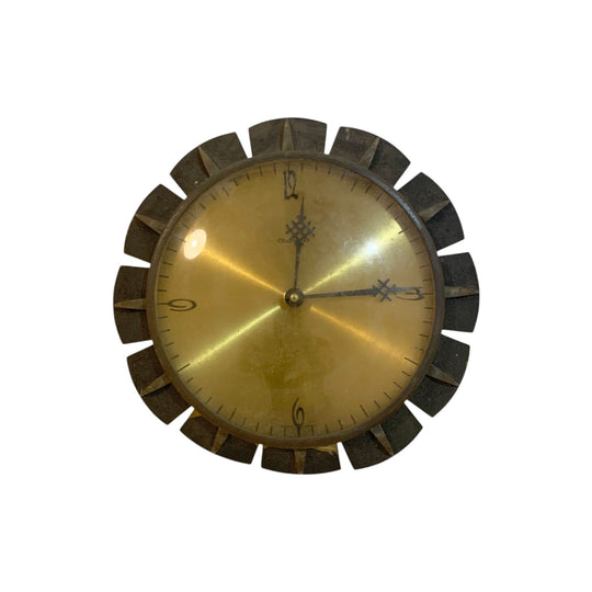 Bronze Metal Flower Wall Clock