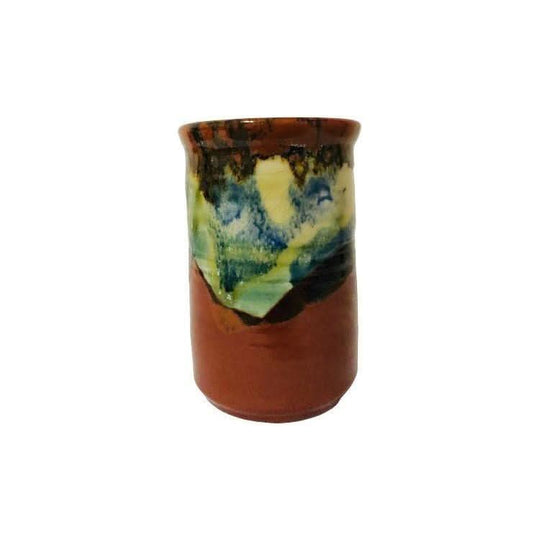 Brown Earthy Tone Glazed Pot / Centre Piece / Flower Vase/ House Warming Gift
