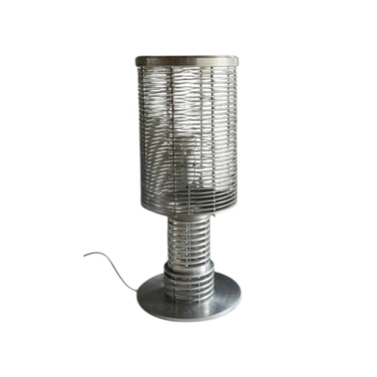 BRUTALIST ALUMINIUM TABLE LAMP, FRANCE 1990S