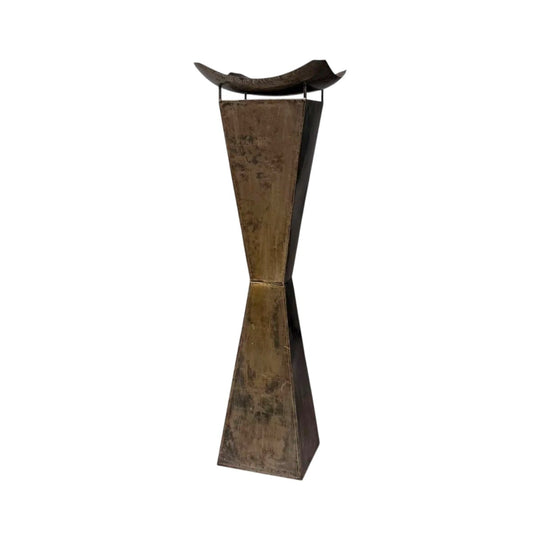 Brutalist metal pedestal