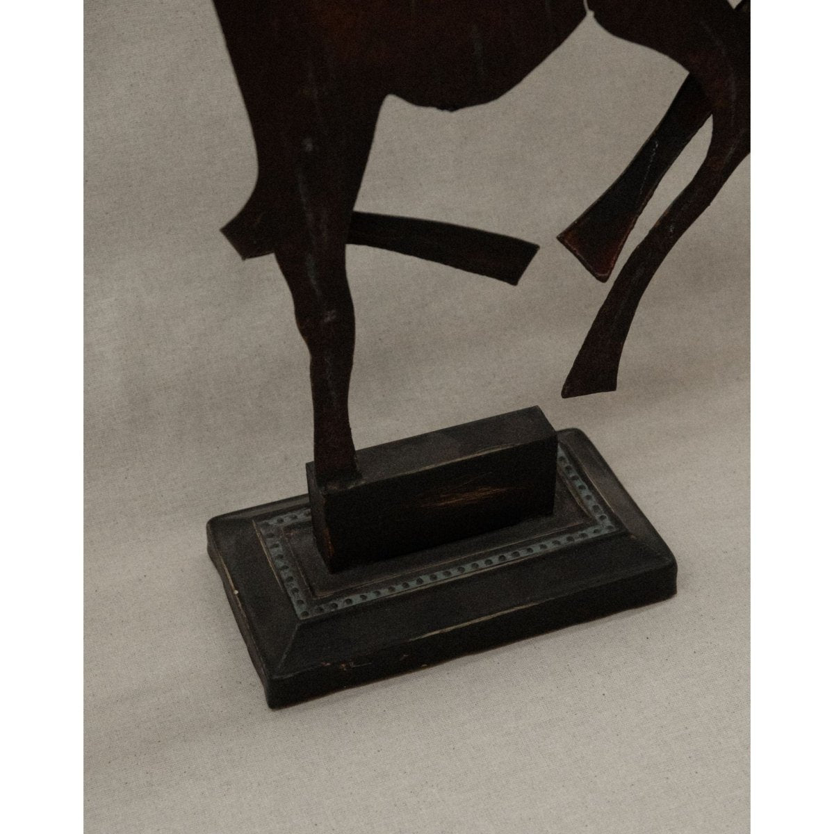 Brutalist style metal horse sculpture with intentional patina | Bazaa | Designer, Vintage and Antique Furniture