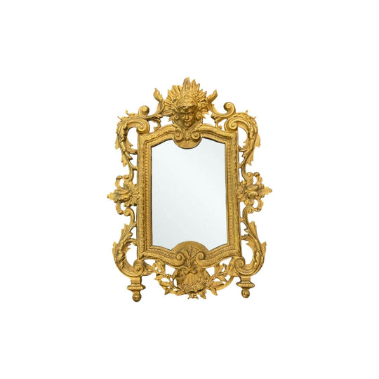 C19th Bronze Mirror Richly