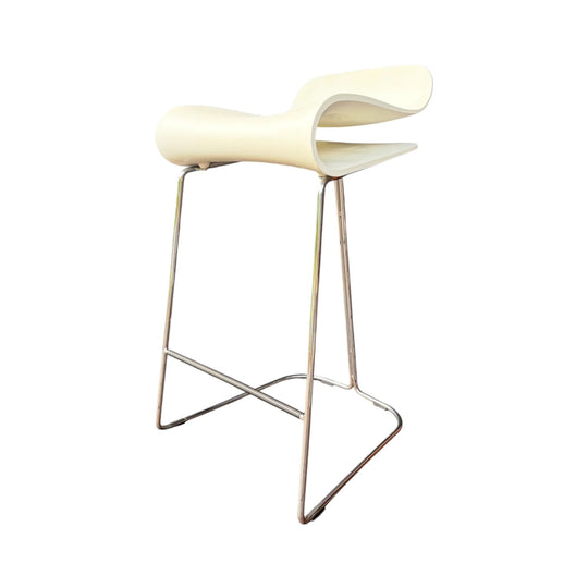 Set of 3 Kristalia BCN Bar Stools - white/chrome