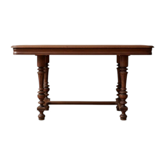 1880's Square French Dining Table | Antique Walnut Furniture