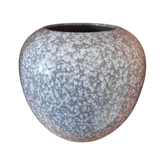Vase Decorative Ceramic Pot Grey Textured Modern Home Decor