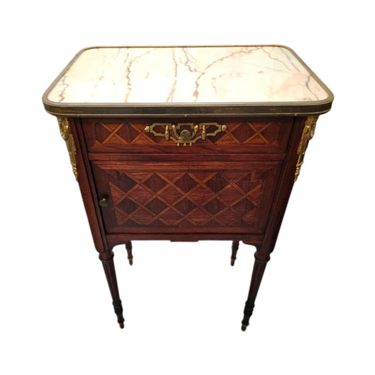 Louis XVIth Style Mahogancy Side Cabinet/Bedside