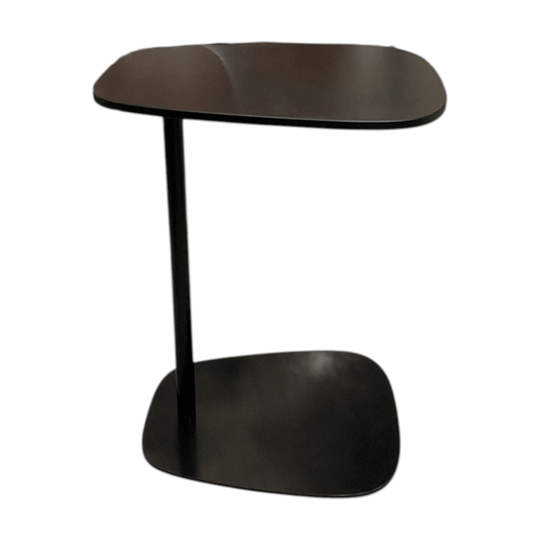 Cantilevered Asymmetrical Black Side Table