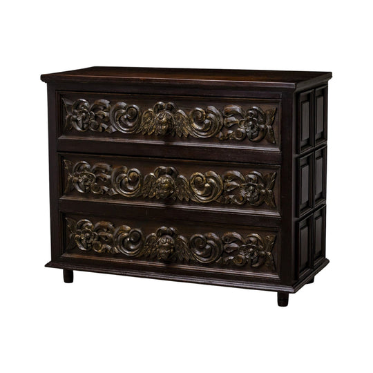 Carved and Gilt Italian Three Drawer Chest