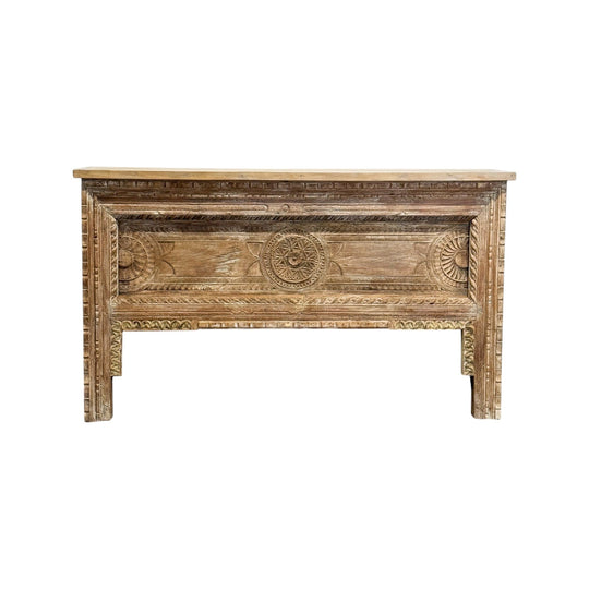 Carved Console Table Chest