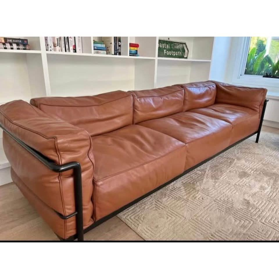 Cassina LC3 3 - Seater Lounge by Le Corbusier, Pierre Jeanneret, and Charlotte Perriand | Bazaa | Designer, Vintage and Antique Furniture