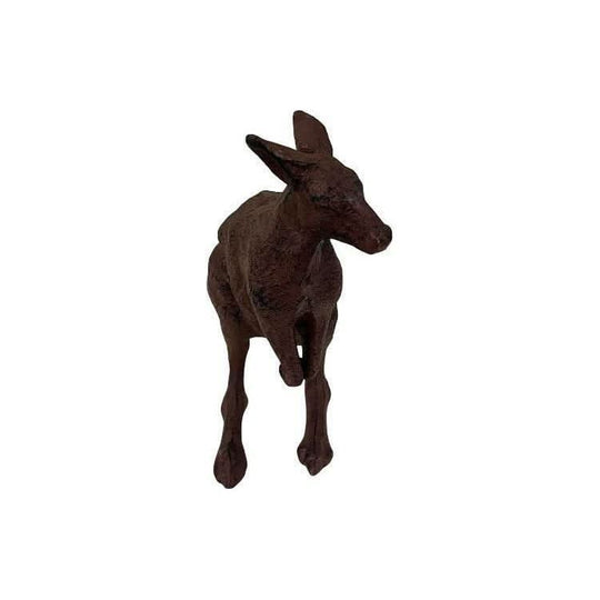 Cast iron kangaroo antique rust decor statue figure sculpture