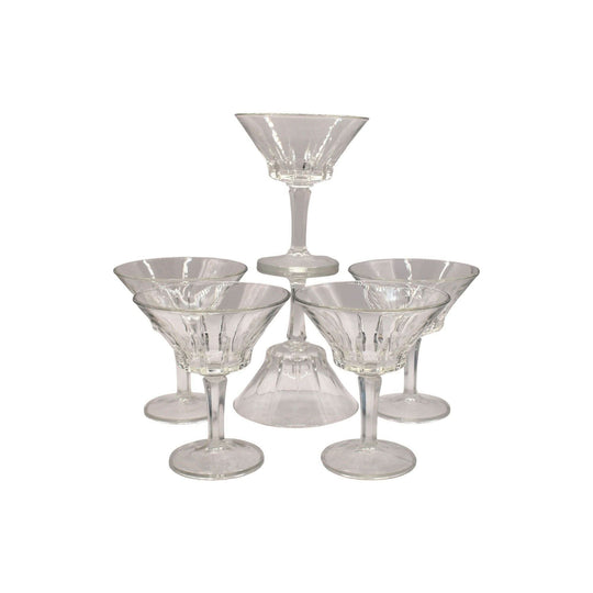Champagne Coupe - Tall Sherbet Glasses. "Sorrento" made in Italy. Set of 6