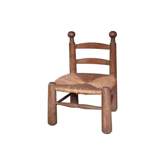 Charles Dudouyt Low Oak Chair