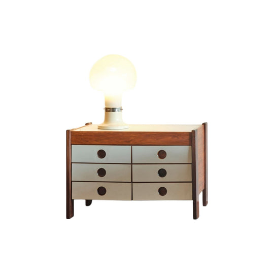 Chest of Drawers with White Laminex by Jorge Zalszupin