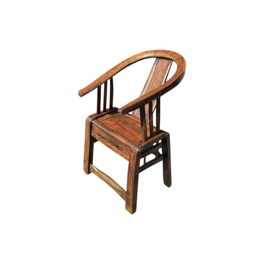 Chinese elm 'horse-shoe' chair in the Ming style, Qing Dynasty, 19th c.