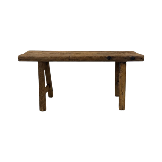 Chinese Elm Short Bench | 105x27x54cm