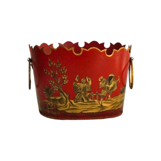 Chinese metal basket with handles
