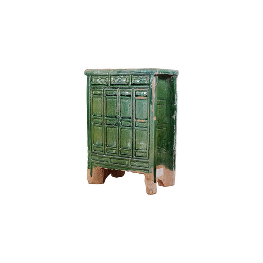 Chinese Ming Dynasty model cabinet, green glaze, 16th century AD