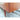 Condition detail showing a minor repaired area at the front corner of the teak sideboard.