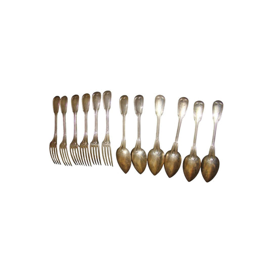 Christofle French silver plated 12 piece cutlery set
