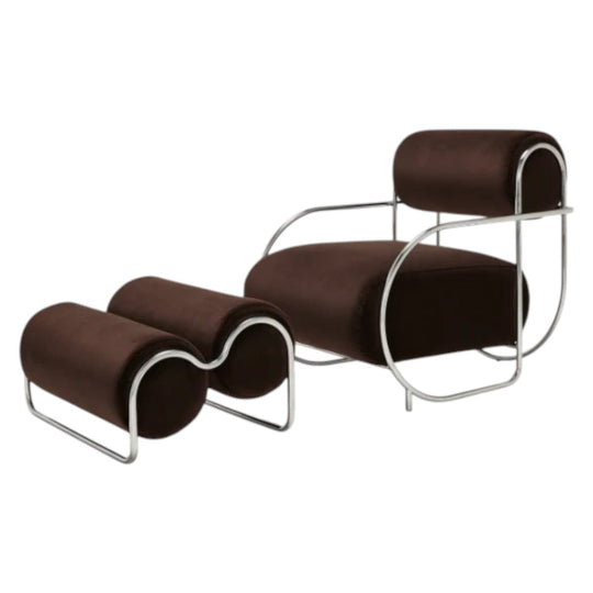 Chromeo Armchair and Ottoman