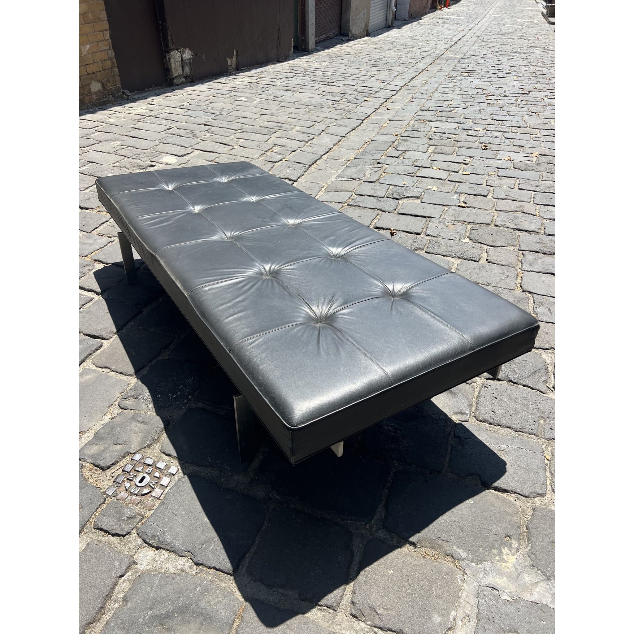 Classic Leather Gallery Bench - Le Corbusier Style | Bazaa | Designer, Vintage and Antique Furniture