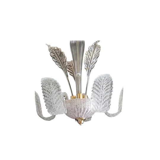 Classic Murano Barovier & Toso Leaf Chandelier