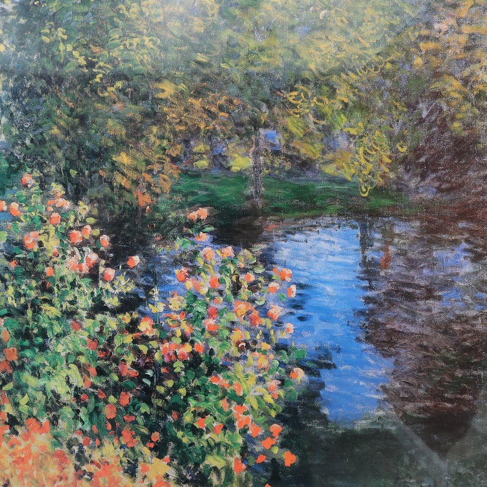 Claude Monet A Corner in the Garden at Montgeron print in gilt frame. B13024 | Bazaa | Designer, Vintage and Antique Furniture
