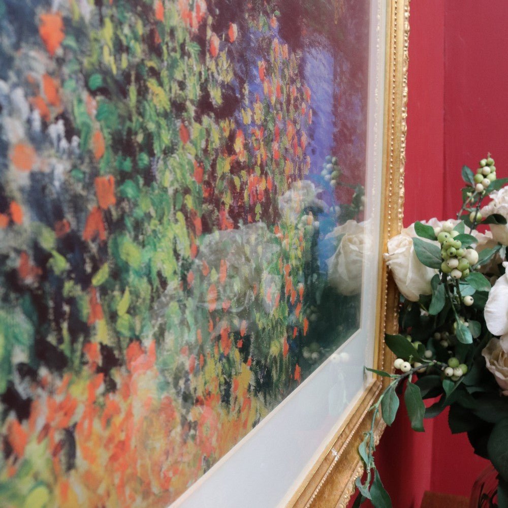 Claude Monet A Corner in the Garden at Montgeron print in gilt frame. B13024 | Bazaa | Designer, Vintage and Antique Furniture
