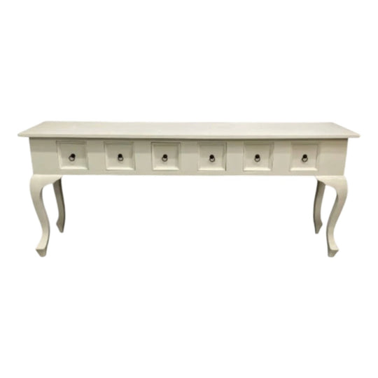 Coastal White Hall Table