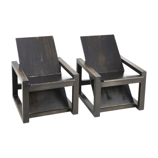 Contemporary Bauhaus Style Japanese Armchair