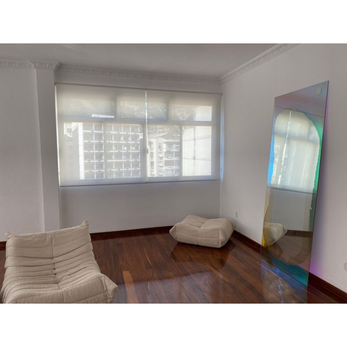 CORDON SALON FLOATING GLASS TRANSPARENT DICHROIC PUDDLE MIRROR | Bazaa | Designer, Vintage and Antique Furniture