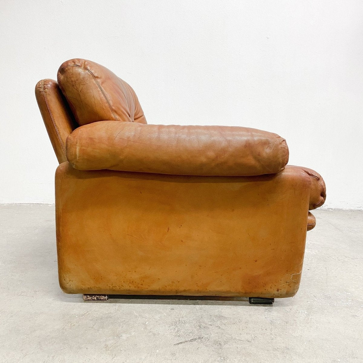 'Coronado' Leather Armchair By Afra and Tobia Scarpa For C&B Italia c1960s | Bazaa | Designer, Vintage and Antique Furniture