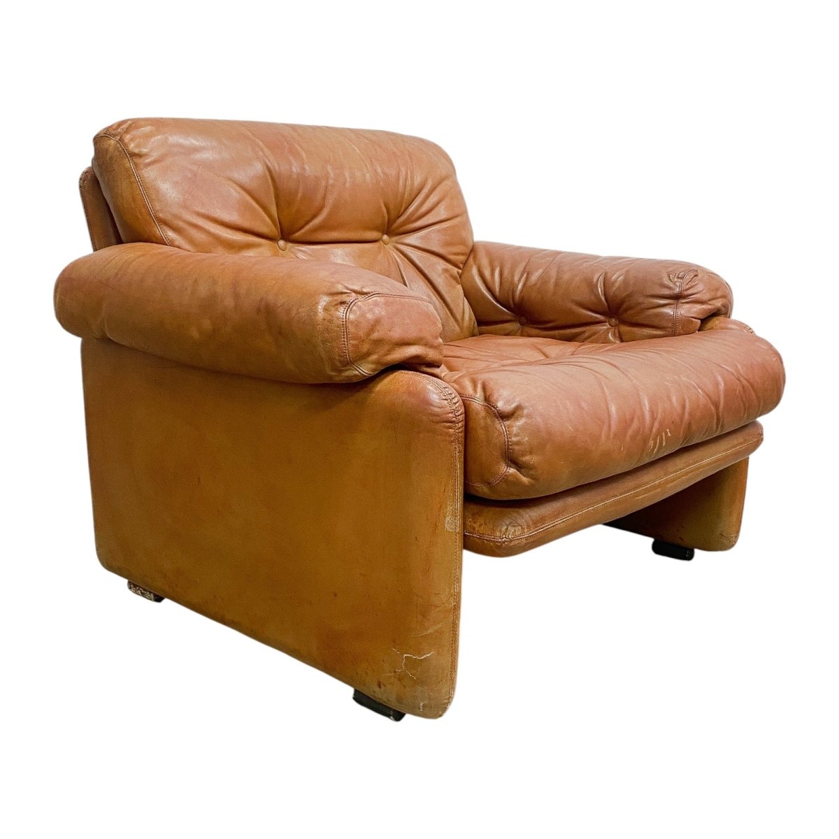 'Coronado' Leather Armchair By Afra and Tobia Scarpa For C&B Italia c1960s | Bazaa | Designer, Vintage and Antique Furniture